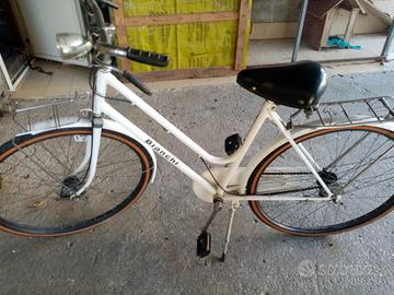 Bicicletta bianca per uomo e donna