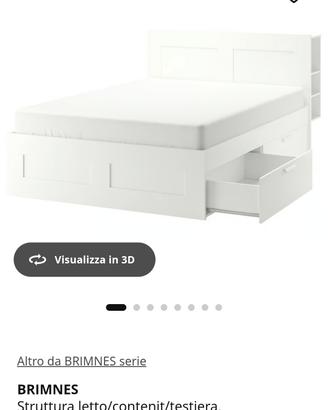 letto matrimoniale brimnes contenitore e testiera