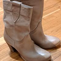 Stivaletto beige in vera pelle taglia 37