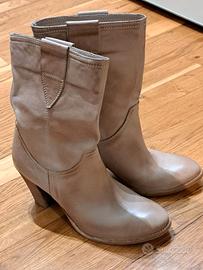 Stivaletto beige in vera pelle taglia 37