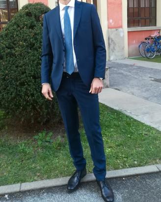 vestito completo blu