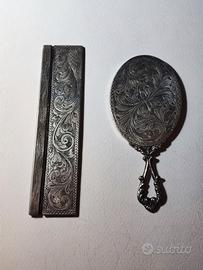set da borsetta argento 