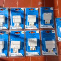 LOTTO 9 ADATTATORI SPINA BIVALENTE 250 V