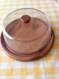 Formaggiera porta pietanze in legno