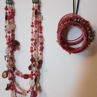 Collana + Bracciale coordinati perline  e vetrini 