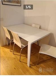 Tavolo di design allungabile con 4 sedie