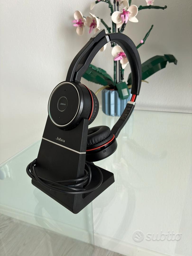 Jabra Evolve 75 SE Cuffie Stereo Wireless Bluetooth Microfono con cancellazione del rumore e ANC Certificate per Google Meet e Zoom, funzionano con tutte le altre principali piattaforme Nero