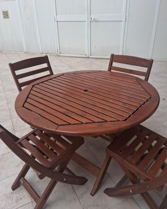 set pranzo(tavolo, ombrellone,sedie)