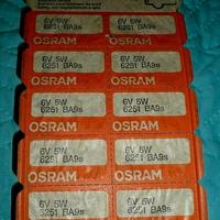 10 lampade osram 6251 6v 5w ba9s confezione nuova