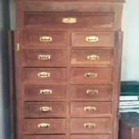 Cassettiera vintage rovere massiccio