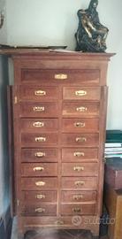 Cassettiera vintage rovere massiccio