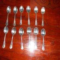 Set 12 cucchiaini argento 800