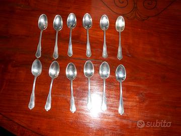 Set 12 cucchiaini argento 800