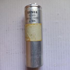 Condensatore Tesla vintage 250 µ 500V Klimo Kent
