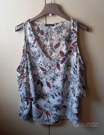 Blusa fantasia scollo a V, brand Talco