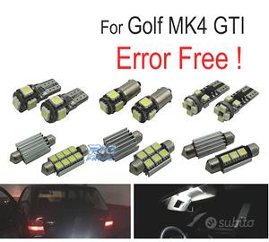 KIT 15 LAMPADE LED INTERNE PER VOLKSWAGEN VW GOLF 