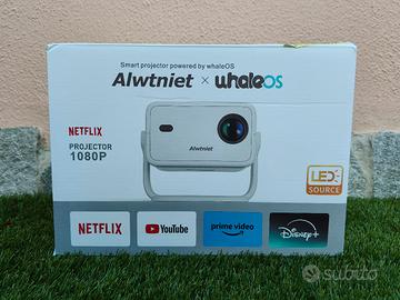 Proiettore NUOVO 1080p Alwtniet whaleOS led source