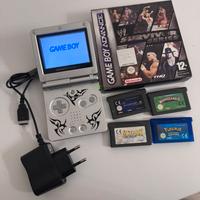 Nintendo Gameboy Advance SP  tribal + Giochi