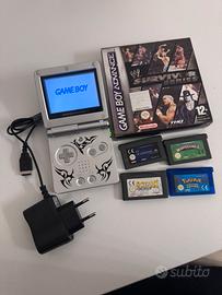 Nintendo Gameboy Advance SP  tribal + Giochi