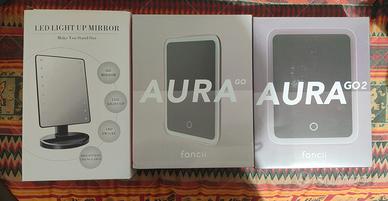 Specchio da trucco portatile con luci led