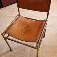 4 Sedie iconiche Luciano Frigerio in cuoio 