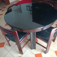 Tavolo rotondo + 4 sedie stile moderno