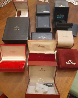 Scatole vintage orologi varie marche