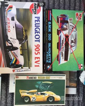 Eidai Nissan Can Am R382 e Airfix Peugeot 905