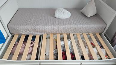 Divano letto allungabile e contenitore