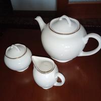Set Teiera Zuccheriera e Lattiera Porcellana