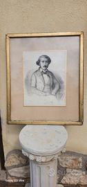 Antico Ritratto Litografico 1850 - Camaret - Paris