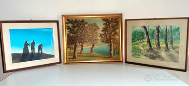 tre quadri autori indipendenti secolo scorso