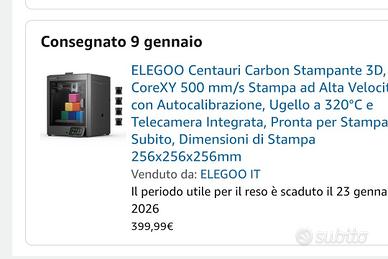 stampante 3d Elegoo carbon