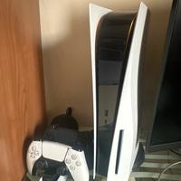 Ps5 con lettore piu controller bianco