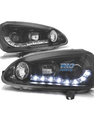 FARI VOLKSWAGEN VW GOLF MK5 03-08 FONDO NERO LUCE 