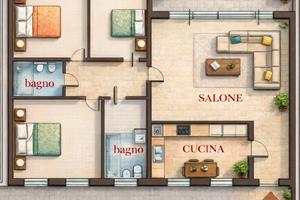 Dentro 2 parchi + garage parcheggio doppio bagno