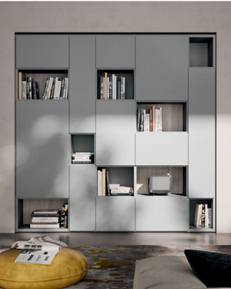 PARETE LIBRERIA L 228 , H224 ,P 34,6 cm