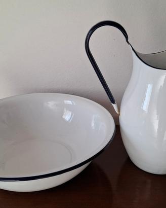 Set caraffa e bacinella vintage