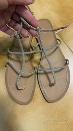 Sandali ZARA nude brillantini