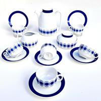 set caffè vintage psichedelico space age 