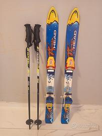 sci bambino 90 cm con bacchette 