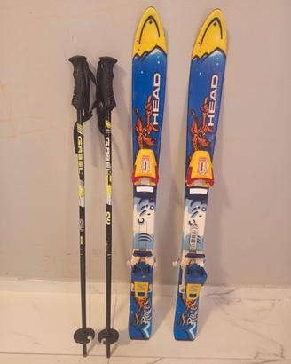 sci bambino 90 cm con bacchette 