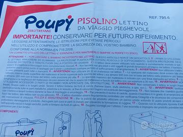 Lettino da viaggio pieghevole  poupy  