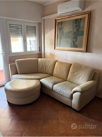 Divano angolare in pelle