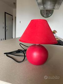 Lampada Fungo da Tavolo Rossa Design Moderno