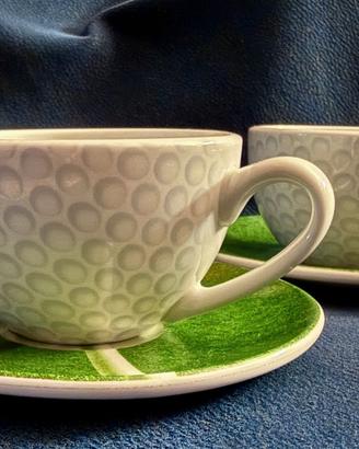 Coppia Due Tazze Colazione Buca e Pallina