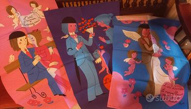 Set di 3 Canovacci Asciugamani Vintage PEYNET