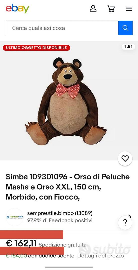 Simba Orso di Peluche Masha e Orso XXL 150cm Tutto per i