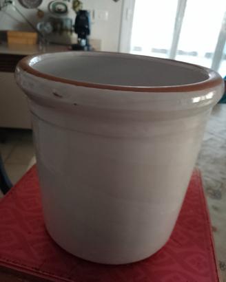 Vaso contenitore  , smaltato.
