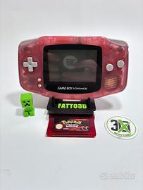 Game Boy Advance Clear Red / Pink + Pokemon Rubino